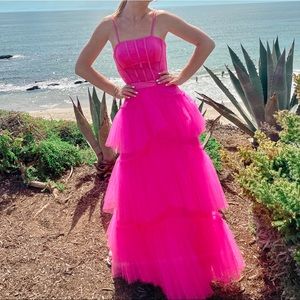 Hot Pink Prom/Formal Tulle Dress